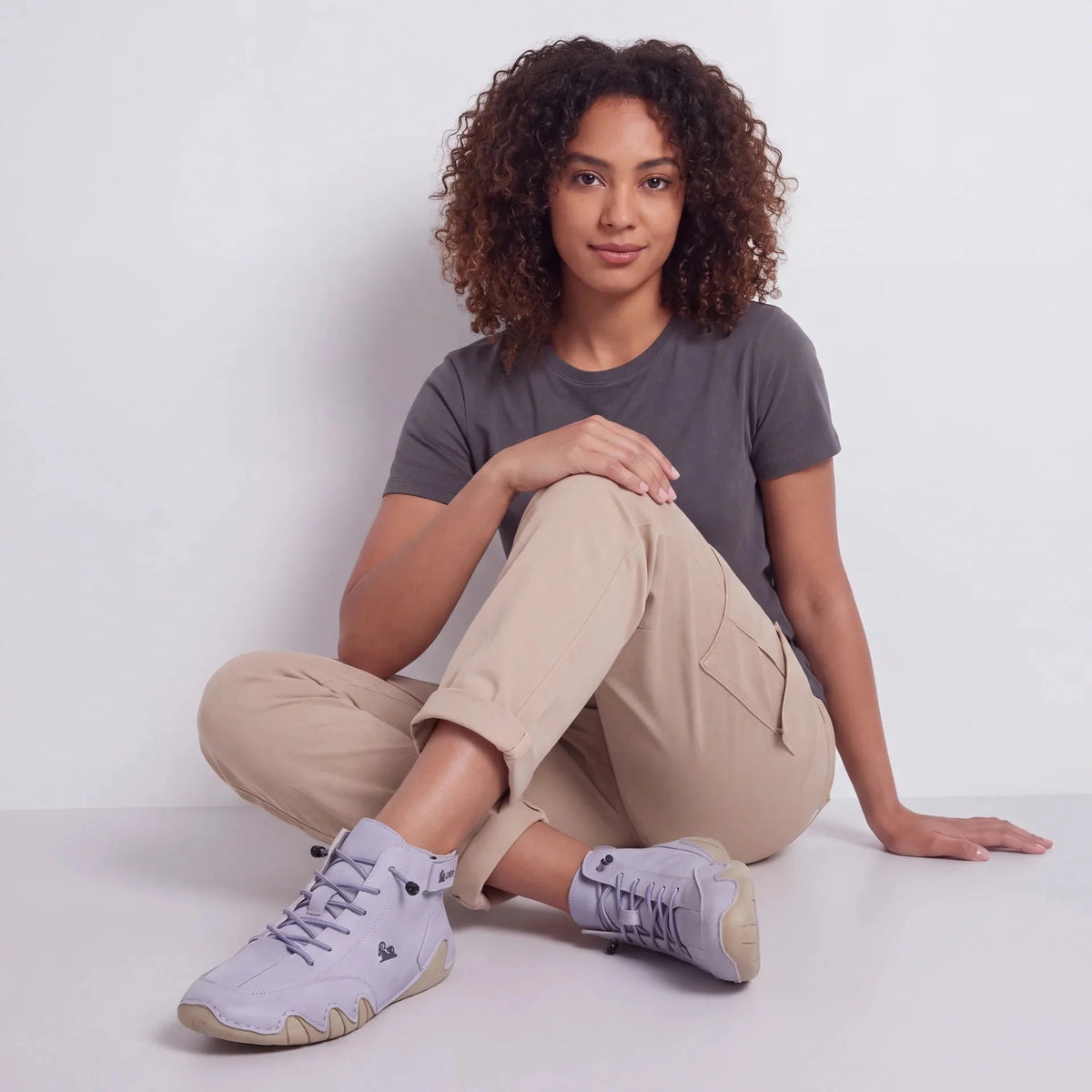 Chaussures Orthopédiques Respirantes en Cuir Vegan Semelle Plateforme Confort